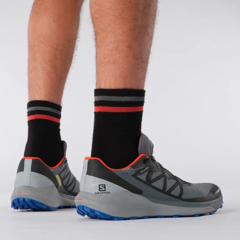 Tenis Para Trail Running Salomon Sense Ride 4 GTX Invisible Fit Hombre Grises | MX TEGA957